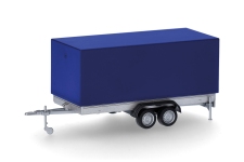 Herpa 052627-004 - H0 - PKW-Planenanhänger 2a - ultramarinblau